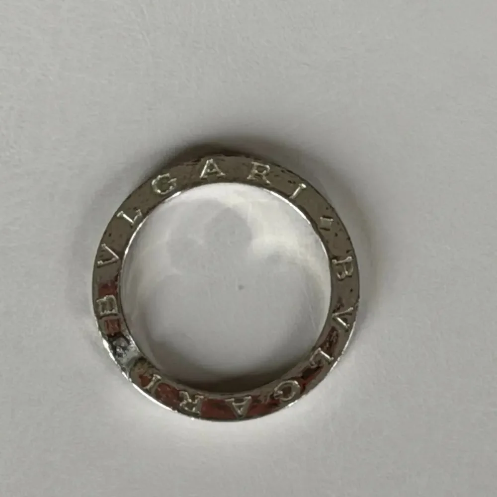 Bvlgari Mens Sterling Silver Key Ring Keychain with Gift Box